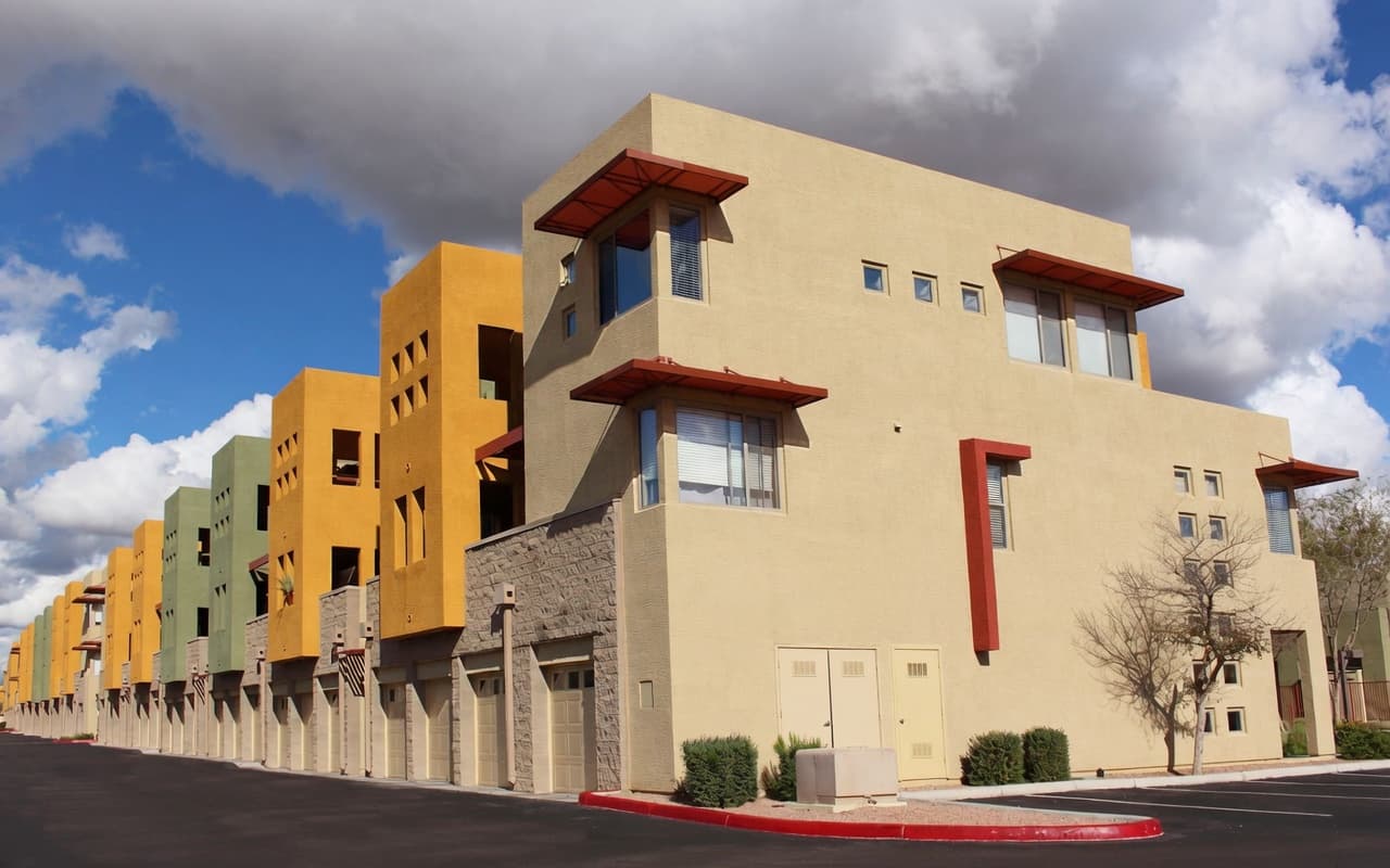 Window film installed on a Mesa rental property to lower cooling costs between guest stays