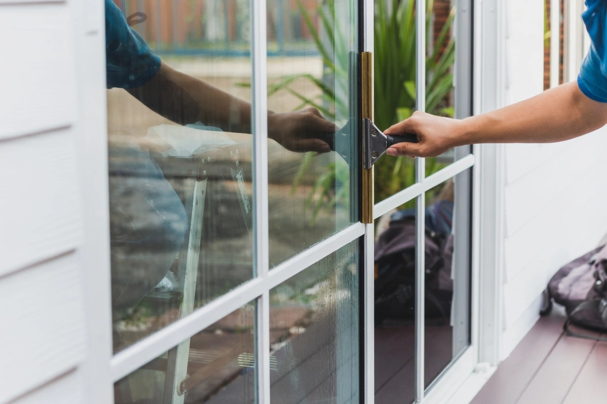 Home window tinting installation on a Mesa AZ home